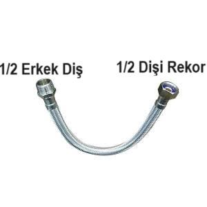 30 Cm 1/2 1/2 Nipelli Flex Bağlantı Hortumu 